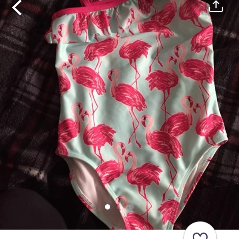Gymboree flamingo swimming suit. Size 5/6